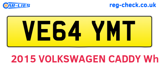 VE64YMT are the vehicle registration plates.