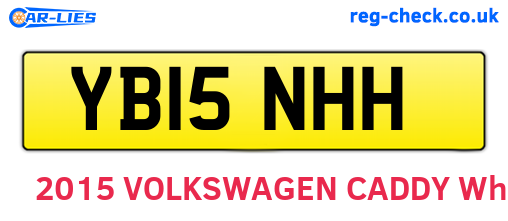YB15NHH are the vehicle registration plates.