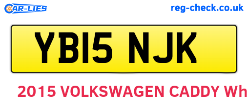 YB15NJK are the vehicle registration plates.