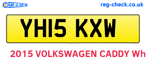 YH15KXW are the vehicle registration plates.