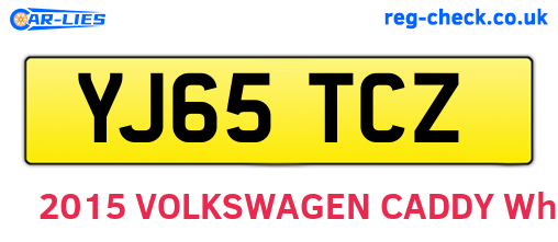 YJ65TCZ are the vehicle registration plates.