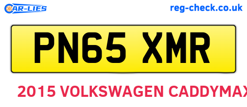 PN65XMR are the vehicle registration plates.