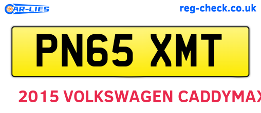 PN65XMT are the vehicle registration plates.