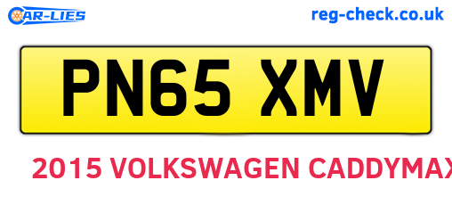 PN65XMV are the vehicle registration plates.