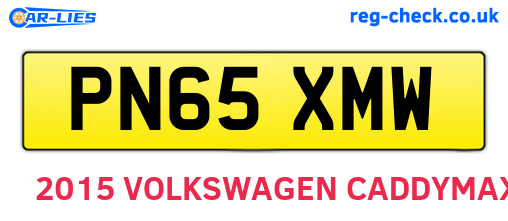 PN65XMW are the vehicle registration plates.