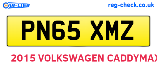 PN65XMZ are the vehicle registration plates.