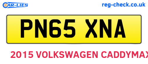 PN65XNA are the vehicle registration plates.