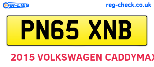 PN65XNB are the vehicle registration plates.