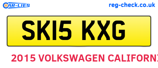 SK15KXG are the vehicle registration plates.
