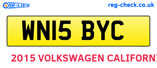 WN15BYC are the vehicle registration plates.