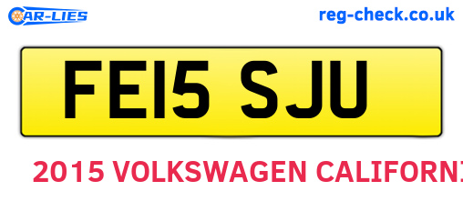 FE15SJU are the vehicle registration plates.