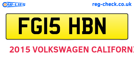FG15HBN are the vehicle registration plates.