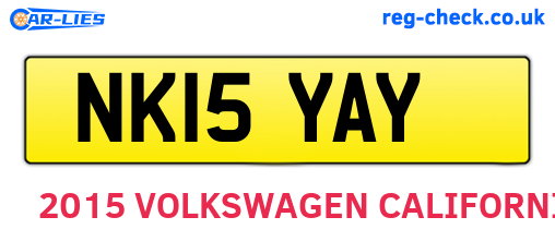 NK15YAY are the vehicle registration plates.