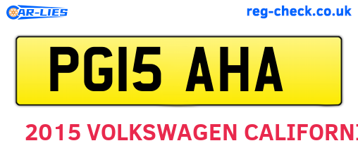 PG15AHA are the vehicle registration plates.