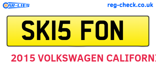SK15FON are the vehicle registration plates.