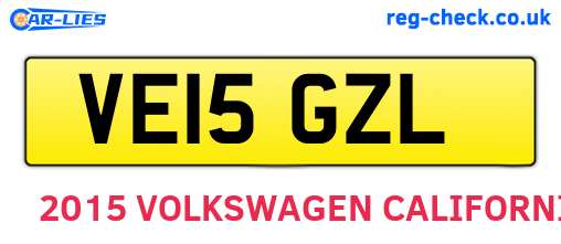 VE15GZL are the vehicle registration plates.