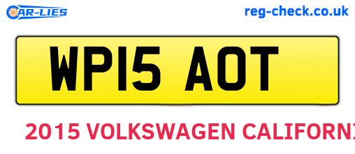 WP15AOT are the vehicle registration plates.