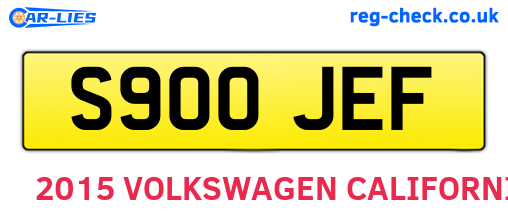S900JEF are the vehicle registration plates.