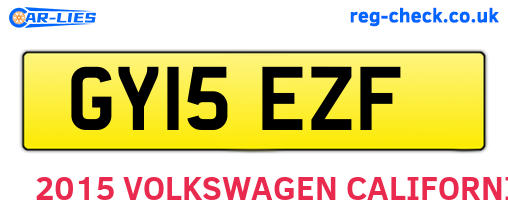 GY15EZF are the vehicle registration plates.