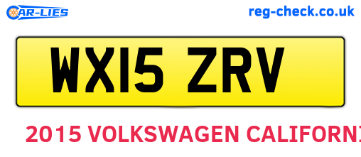 WX15ZRV are the vehicle registration plates.