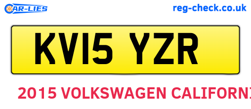 KV15YZR are the vehicle registration plates.