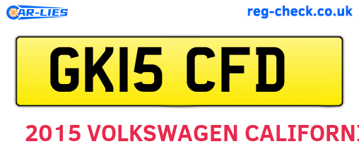 GK15CFD are the vehicle registration plates.