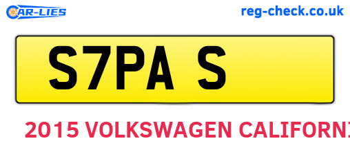 S7PAS are the vehicle registration plates.