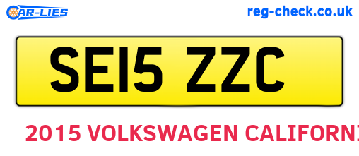 SE15ZZC are the vehicle registration plates.