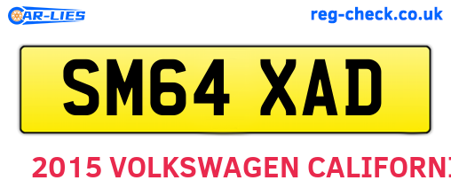 SM64XAD are the vehicle registration plates.