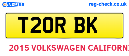 T20RBK are the vehicle registration plates.
