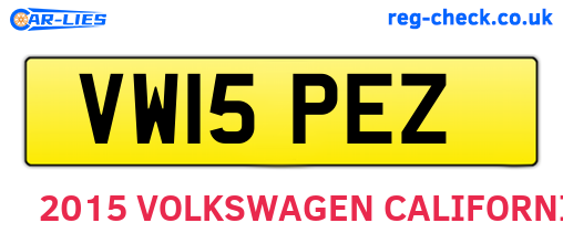 VW15PEZ are the vehicle registration plates.