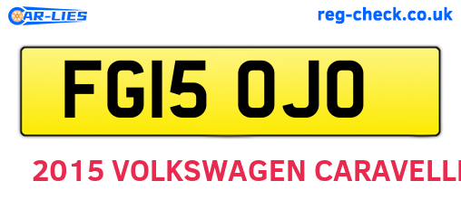 FG15OJO are the vehicle registration plates.