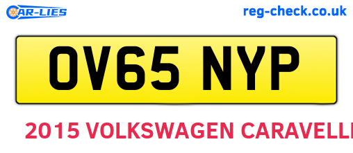 OV65NYP are the vehicle registration plates.