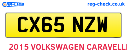 CX65NZW are the vehicle registration plates.