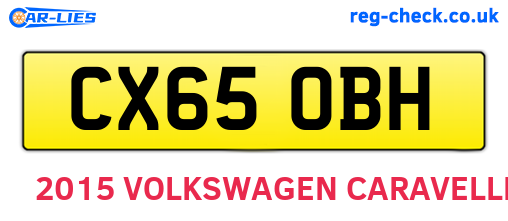 CX65OBH are the vehicle registration plates.