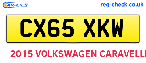 CX65XKW are the vehicle registration plates.