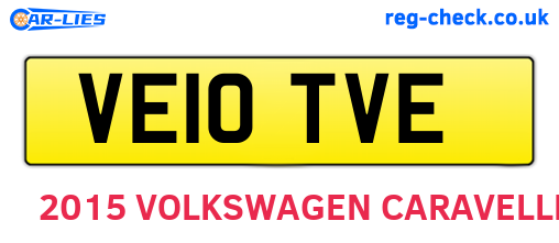 VE10TVE are the vehicle registration plates.