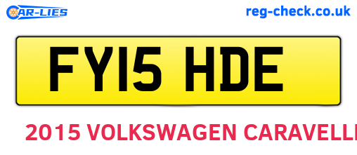 FY15HDE are the vehicle registration plates.