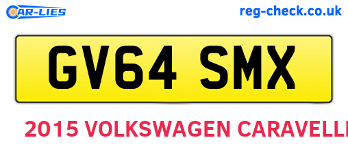 GV64SMX are the vehicle registration plates.