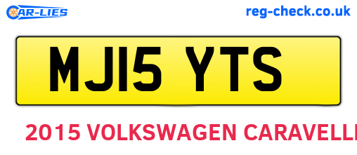 MJ15YTS are the vehicle registration plates.