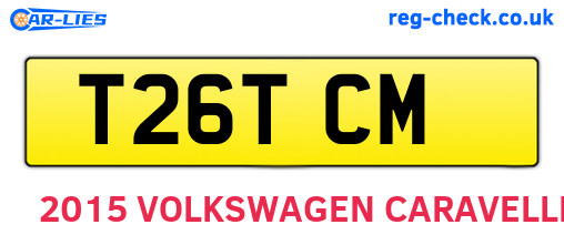 T26TCM are the vehicle registration plates.