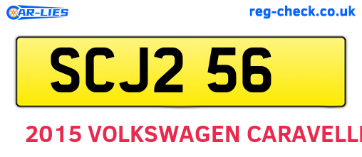 SCJ256 are the vehicle registration plates.