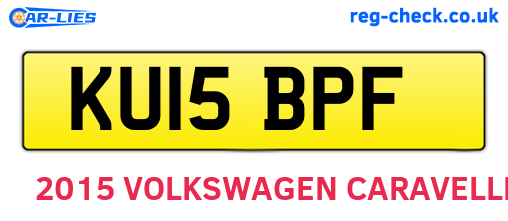 KU15BPF are the vehicle registration plates.