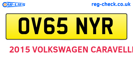 OV65NYR are the vehicle registration plates.