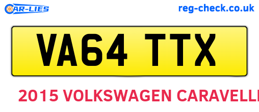 VA64TTX are the vehicle registration plates.