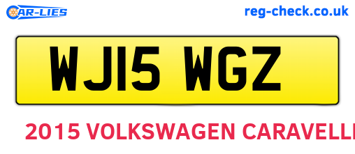 WJ15WGZ are the vehicle registration plates.