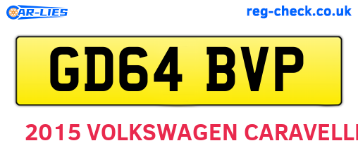 GD64BVP are the vehicle registration plates.