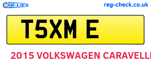T5XME are the vehicle registration plates.