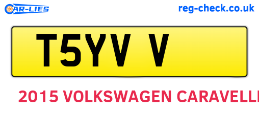 T5YVV are the vehicle registration plates.