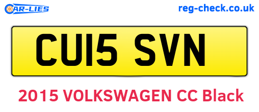 CU15SVN are the vehicle registration plates.